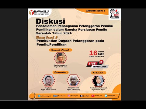 Diskusi Mingguan PP #5 | Pembuktian Dugaan Pelanggaran pada Pemilu/Pemilihan