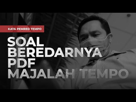 Kata Pemred Tempo Soal Beredarnya PDF Majalah Tempo