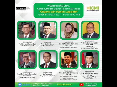 Webinar CIDES ICMI “Oligarki dan Pemilu Legislatif”