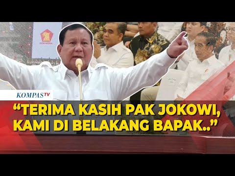 [FULL] Pidato Prabowo depan Jokowi di Rapimnas Gerindra: Puji Jokowi soal Kenegarawanan