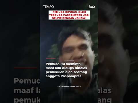 Pemuda Dipukul oleh Terduga Paspampres Usai Selfie dengan Jokowi #shorts