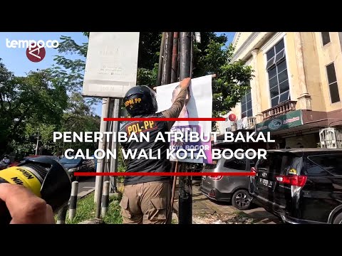 Pemkot Bogor Tindak Atribut Kampanye Bakal Calon Wali Kota Bogor yang Melanggar Aturan