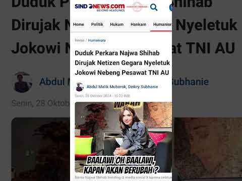 NAJWA SHIHAB BAALAWI NYELETUK PRESIDEN JOKOWI NEBENG PESAWAT TNI AU #najwashihab #baalawirungkad