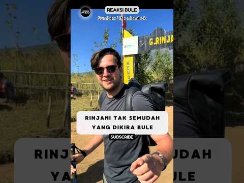 Awalnya Bule Ini Menyepelekan Gunung Rinjani, Gak Taunya.. #reaksibule #shorts #viralvideo