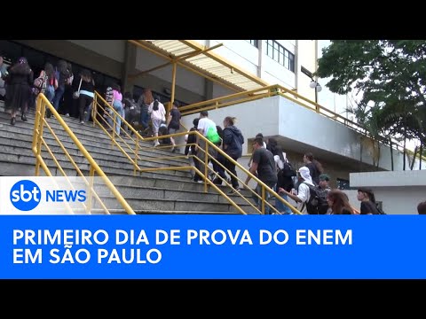 Estudantes realizam 1º dia de provas do Enem | #SBTNewsnaTV (04/11/24)