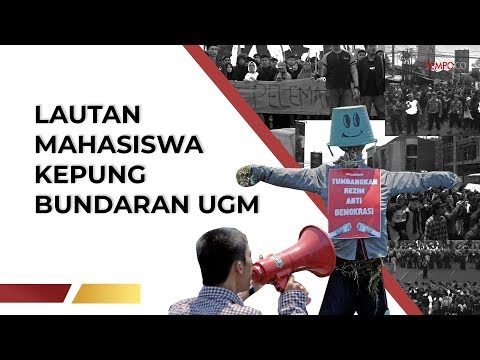 Aksi #GejayanMemanggil, Lautan Mahasiswa Kepung Bundaran UGM | Tempodotco