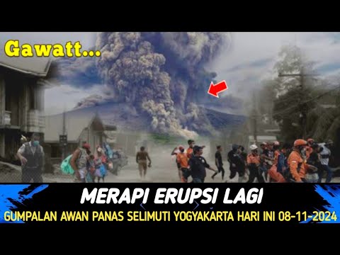 Bencana alam hari ini ~ GUNUNG MERAPI MALAM INI ERUPSI CUKUP BESAR MEMBUAT WARGA BERHAMBURAN ‼️