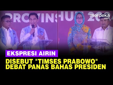 Ekspresi Airin Disebut Cawagub PDIP “Timses Prabowo” Saat Debat Panas Banten Bahas Presiden