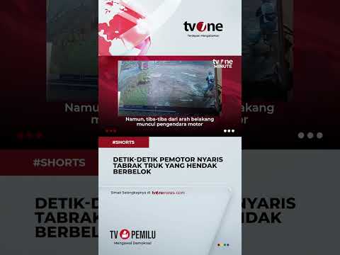 Menegangkan! Aksi pengendara Motor Hindari Truk Hingga “Ngepot” #shorts #tvone #news