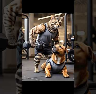 Gym Freak Cat : Beware #youtubeshort #viralvideo #trending #subscribe #shortsvideo