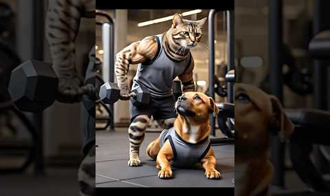 Gym Freak Cat : Beware #youtubeshort #viralvideo #trending #subscribe #shortsvideo