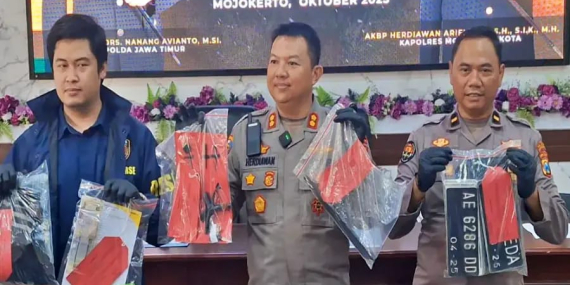 Polres Mojokerto Kota Bekuk 2 Pencuri Motor, Satu Dihadiahi Timah Panas