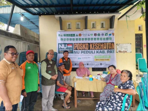 banjir-masih-merendam-pati,-nu-peduli-dirikan-posko-kesehatan-bagi-warga-terdampak