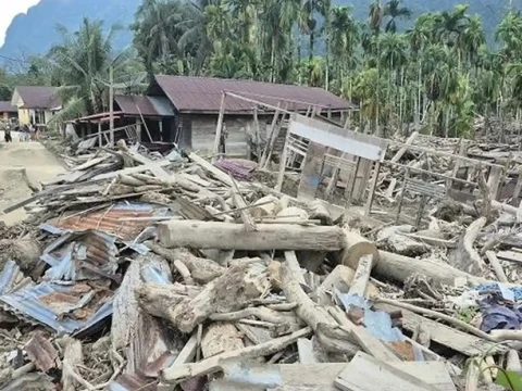 ansor-aceh-timur-soroti-60-hari-pascabanjir,-kayu-masih-menumpuk-di-lahan-warga