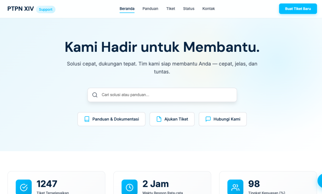 dua-pilar-digital-ptpn-xiv:-pusat-dukungan-&-portal-pemasaran-agribisnis
