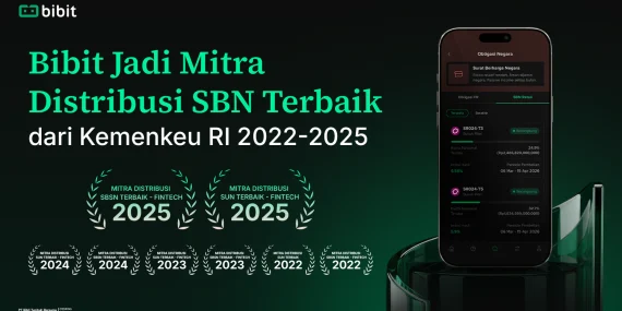 Bibit Jadi Mitra Distribusi SBN Terbaik dari Kemenkeu RI 2022-2025