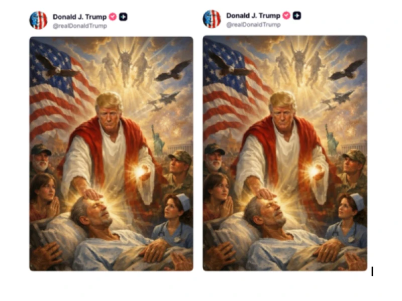 pm-italia-murka,-trump-selain-serang-paus-leo-juga-sempat-unggah-foto-ai-menyerupai-yesus