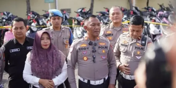 Terlibat Balap liar, 582 Unit Motor Diamankan di Mapolres Pamekasan