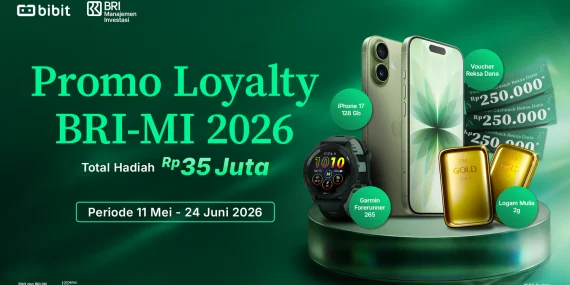 Promo: Investasi di Bibit dan Menangkan Total Hadiah Rp 35 Juta dari BRI-MI