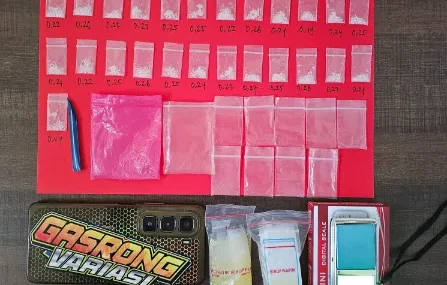 Polisi Gerebek Pengedar Sabu di Gresik, 23 Paket Narkoba Siap Edar Disita