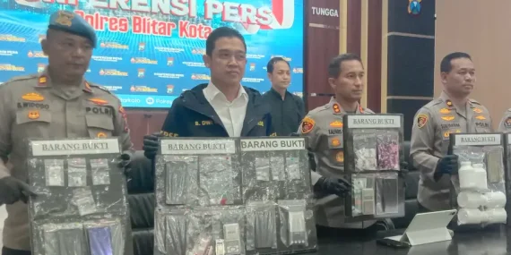 17 Kasus Narkoba Dibongkar Polres Blitar Kota, 19 Tersangka Diamankan Selama April 2026