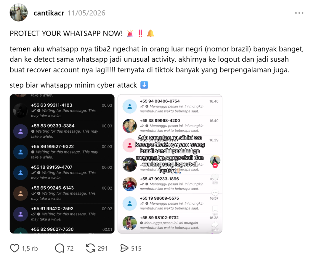 whatsapp-diserang-spam-nomor-brasil,-banyak-akun-tiba-tiba-logout