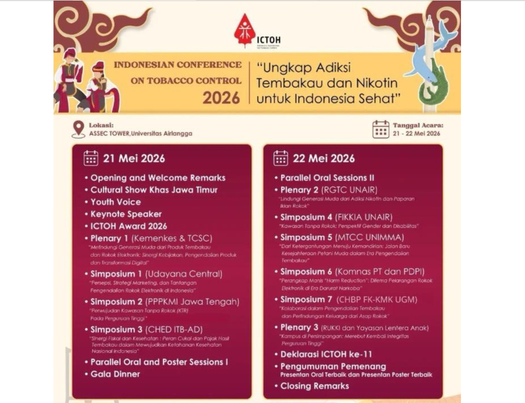 surabaya-tuan-rumah-konferensi-nasional-pengendalian-tembakau-2026,-ada-tantangan-besar