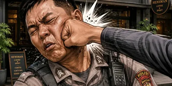 Kanit Samapta Polsek Tegalsari Pingsan Kena Jotos Pengunjung Cafe