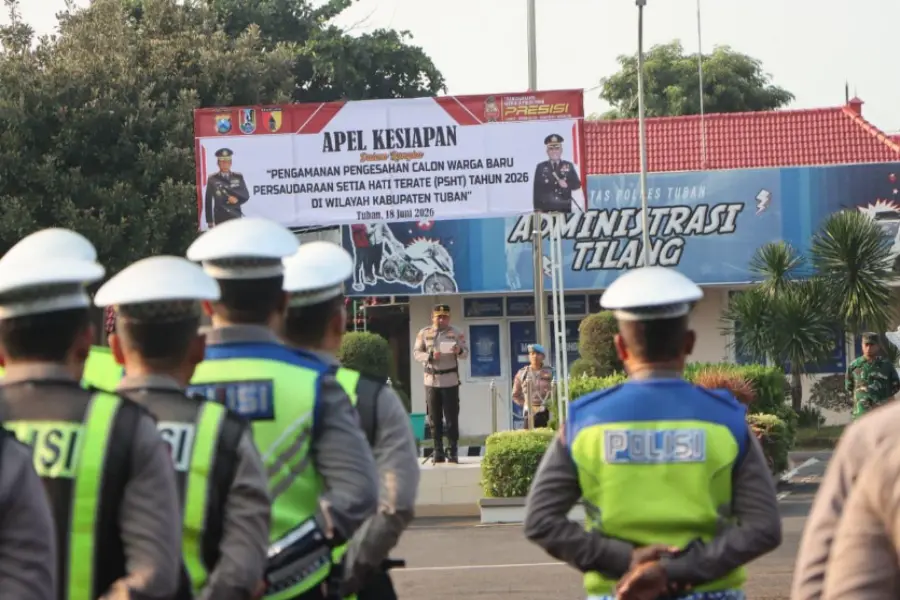 pengesahan-warga-psht,-polres-tuban-kerahkan-ratusan-personel