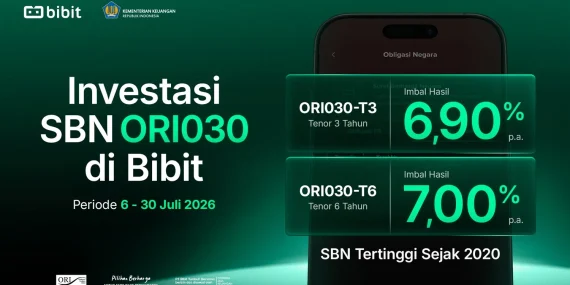 SBN ORI030 Sudah Bisa Dibeli di Bibit, Imbal Hasil Capai 7,00% per Tahun Fixed Rate
