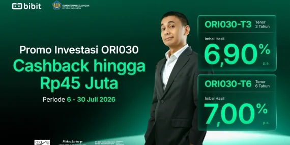 PROMO: Investasi SBN ORI030 di Bibit dan Raih Cashback hingga Rp45 Juta