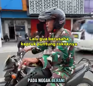 Merokok di Jalan, Tentara Ditegur Warga: Cermin Lemahnya Keteladanan