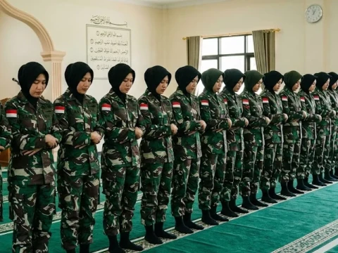 hukum-perempuan-shalat-berjamaah-dengan-seragam-tentara,-sah-atau-tidak?