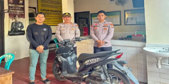 Curi Motor di Depan Toko, Dua Pemuda Pulau Kangean Sumenep Dibekuk Polisi