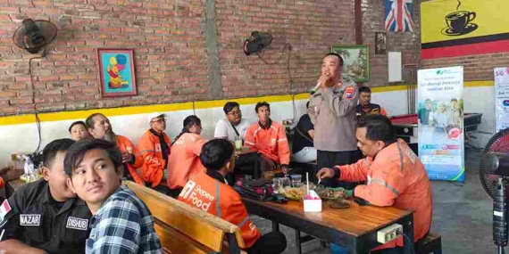 100 Driver Online Mojokerto Diajak Jadi Mata dan Telinga Polisi Jaga Kamtibmas