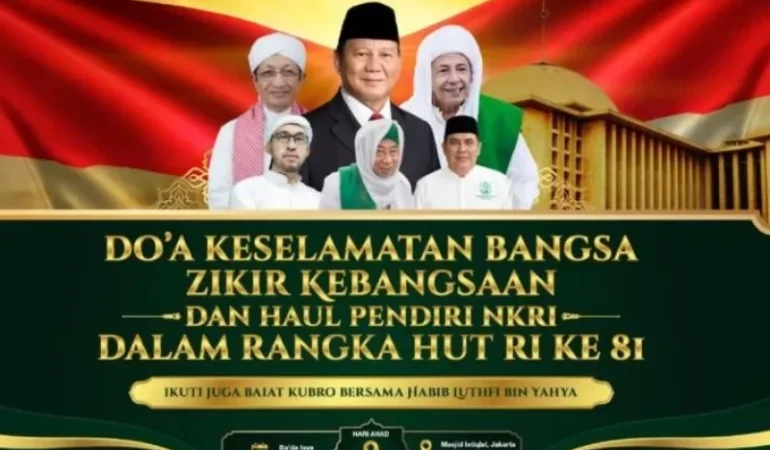 pb-jatma-aswaja-bakal-gelar-zikir-kebangsaan-sambut-hut-ke-81-ri,-prabowo-dijadwalkan-hadir