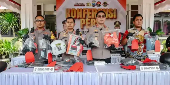 Lima Kasus Kekerasan dan Curas Terjadi Beruntun, Polres Pasuruan Amankan 7 Tersangka
