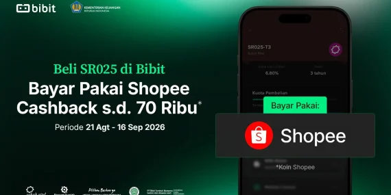 investasi-sbn-sr025-di-bibit-pakai-pembayaran-shopee,-raih-70-ribu-koin-shopee