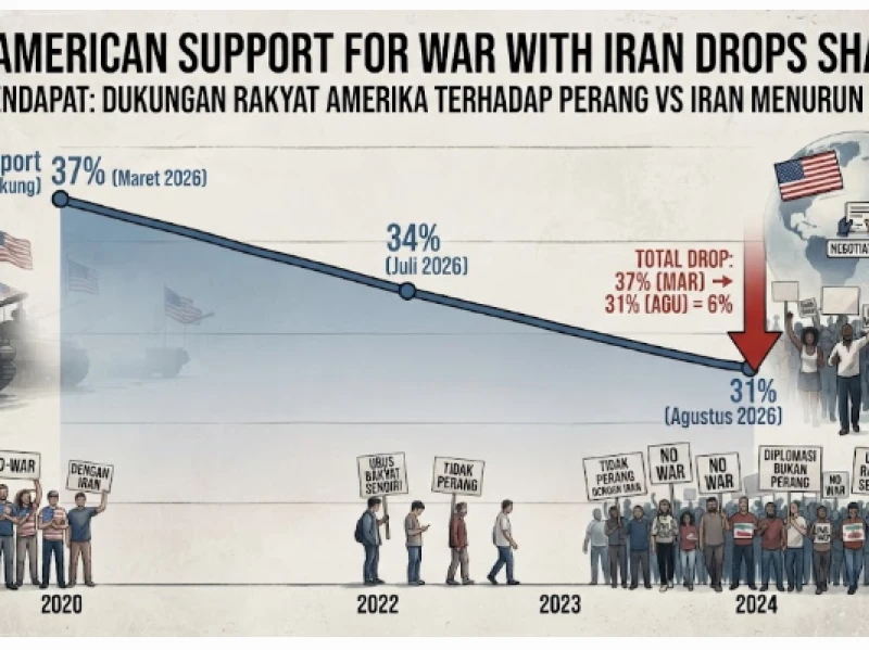 jajak-pendapat-rayat-amerika,-dukungan-pada-perang-trump-lawan-iran-menurun-tajam