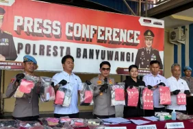 ringkus-87-tersangka-narkoba-di-banyuwangi,-polisi-sita-2,1-kg-sabu-dan-ekstasi